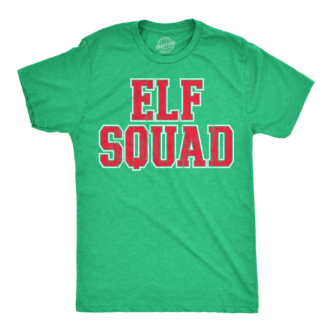 Funny Heather Green - Elf Squad Elf Squad Mens T Shirt Nerdy Christmas Tee
