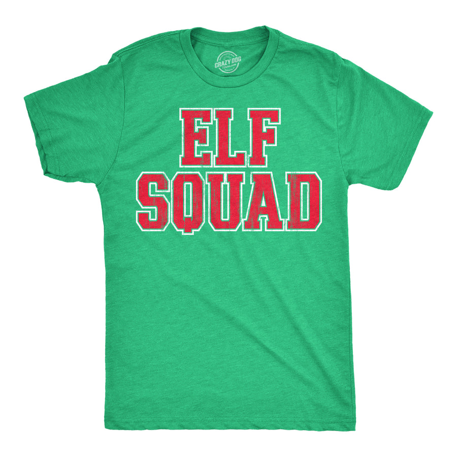 Funny Heather Green - Elf Squad Elf Squad Mens T Shirt Nerdy Christmas Tee