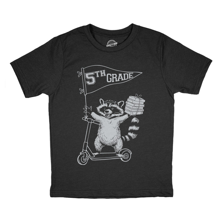 Funny Heather Black - 5th Grade Raccoon 5th Grade Raccoon Youth T Shirt Nerdy animal Tee