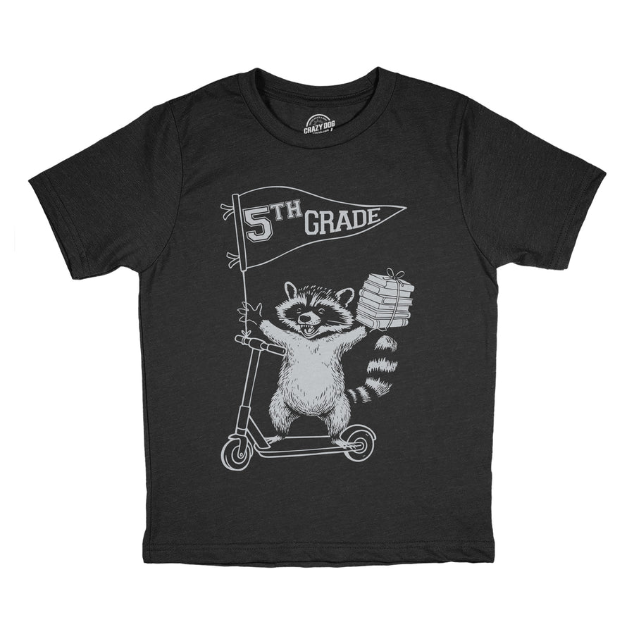 Funny Heather Black - 5th Grade Raccoon 5th Grade Raccoon Youth T Shirt Nerdy animal Tee