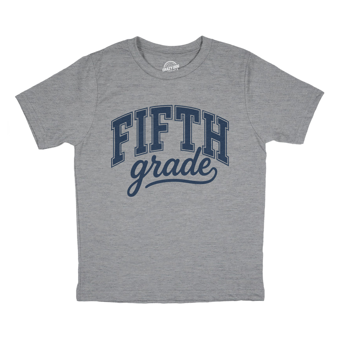 Funny Light Heather Grey - 5th Grade Varsity 5th Grade Varsity Letters Youth T Shirt Nerdy blank Tee