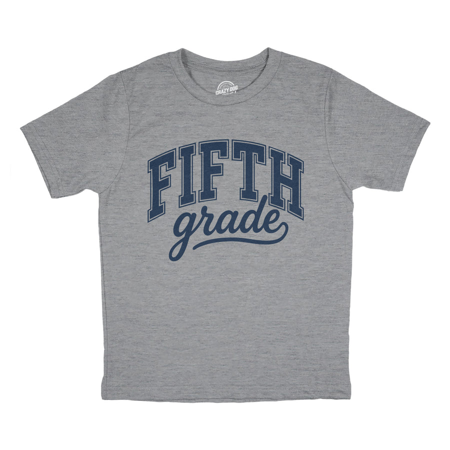 Funny Light Heather Grey - 5th Grade Varsity 5th Grade Varsity Letters Youth T Shirt Nerdy blank Tee