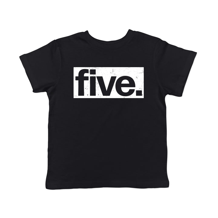 Funny Black - Five Five Birthday Toddler T Shirt Nerdy Birthday Tee