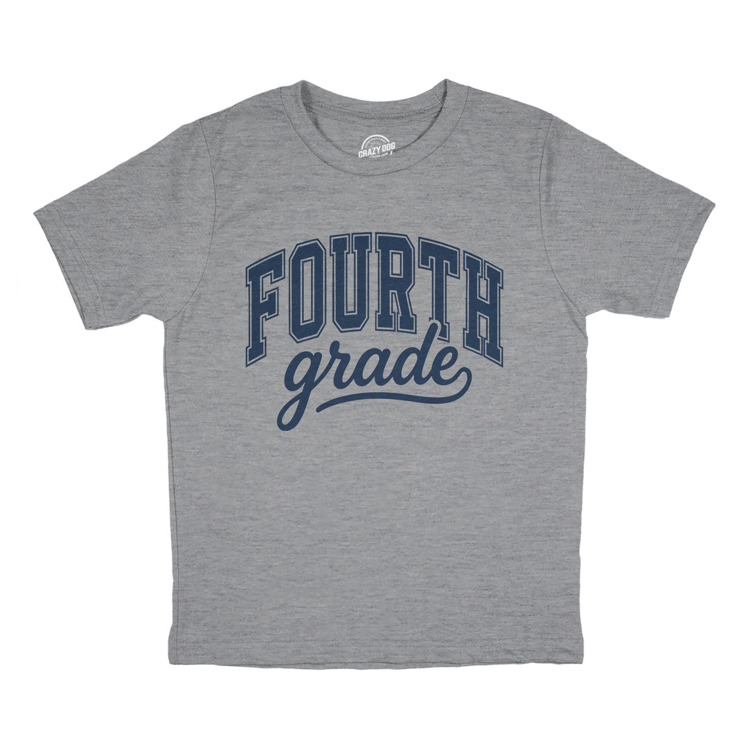 Funny Light Heather Grey - 4th Grade Varsity 4th Grade Varsity Letters Youth T Shirt Nerdy blank Tee