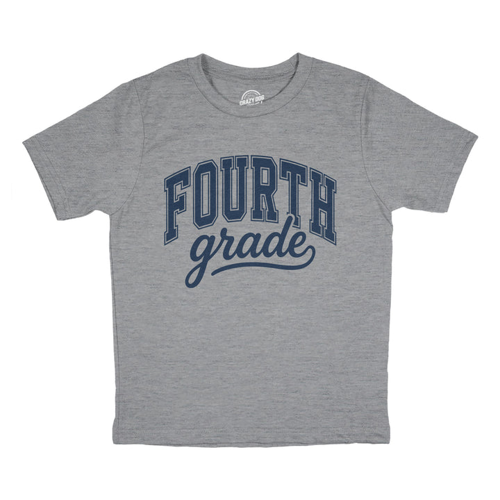Funny Light Heather Grey - 4th Grade Varsity 4th Grade Varsity Letters Youth T Shirt Nerdy blank Tee