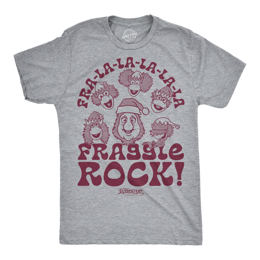 Funny Light Heather Navy - Fra La La Fraggle Fra La La La Fraggle Rock Christmas Mens T Shirt Nerdy Christmas Tv & Movies Tee