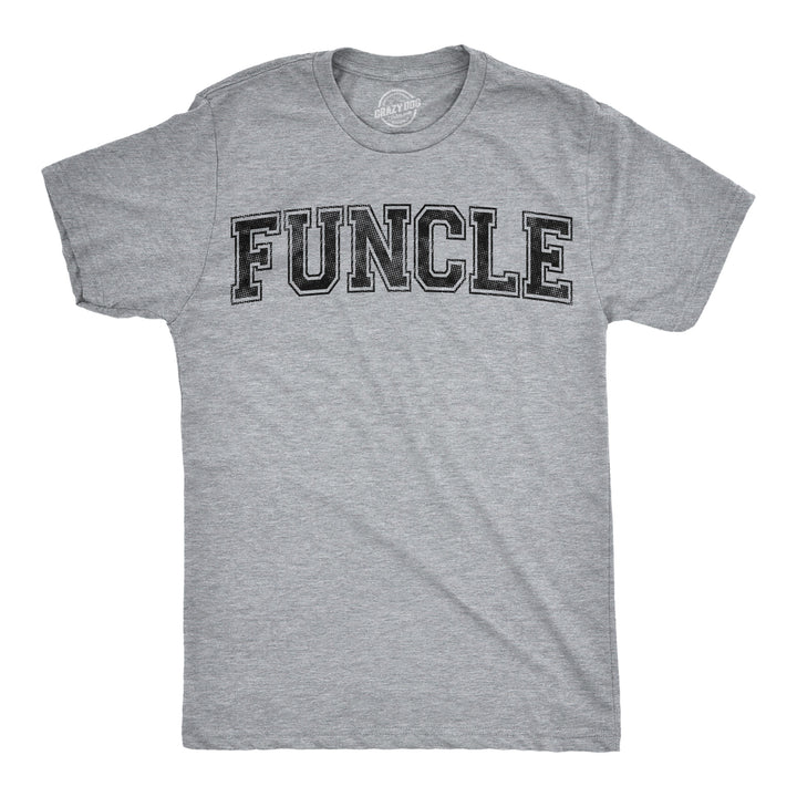 Funny Light Heather Grey - Funcle Funcle Mens T Shirt Nerdy Uncle Tee