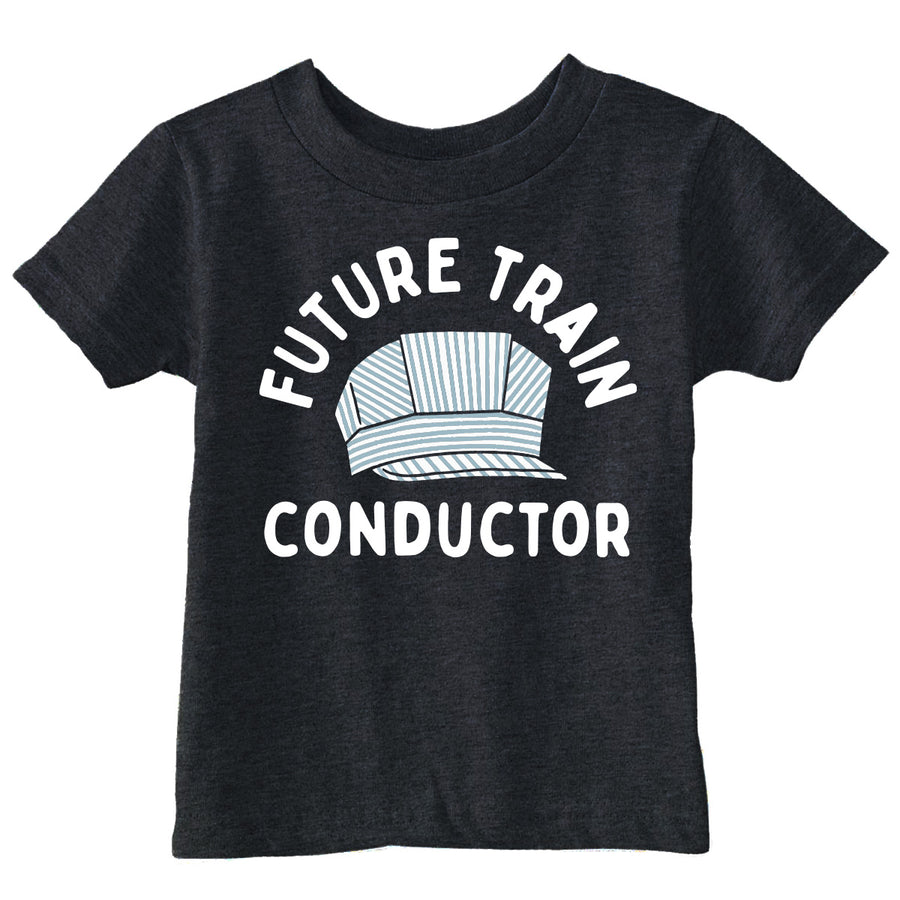 Funny Heather Black - Future Train Conductor Future Train Conductor Toddler T Shirt Nerdy blank Tee