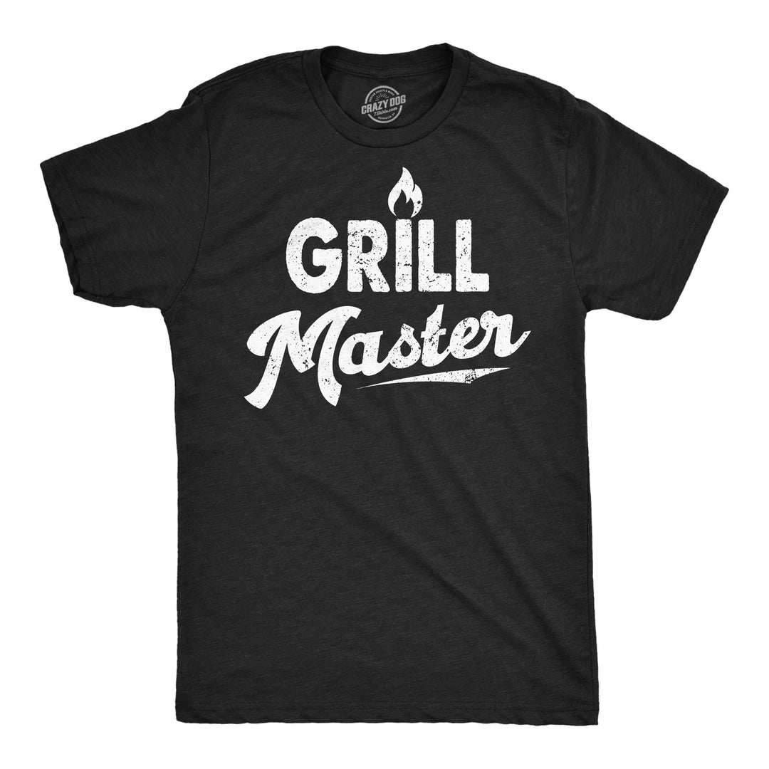 Funny Heather Black - Grill Master Grill Master Mens T Shirt Nerdy Fourth Of July food Tee