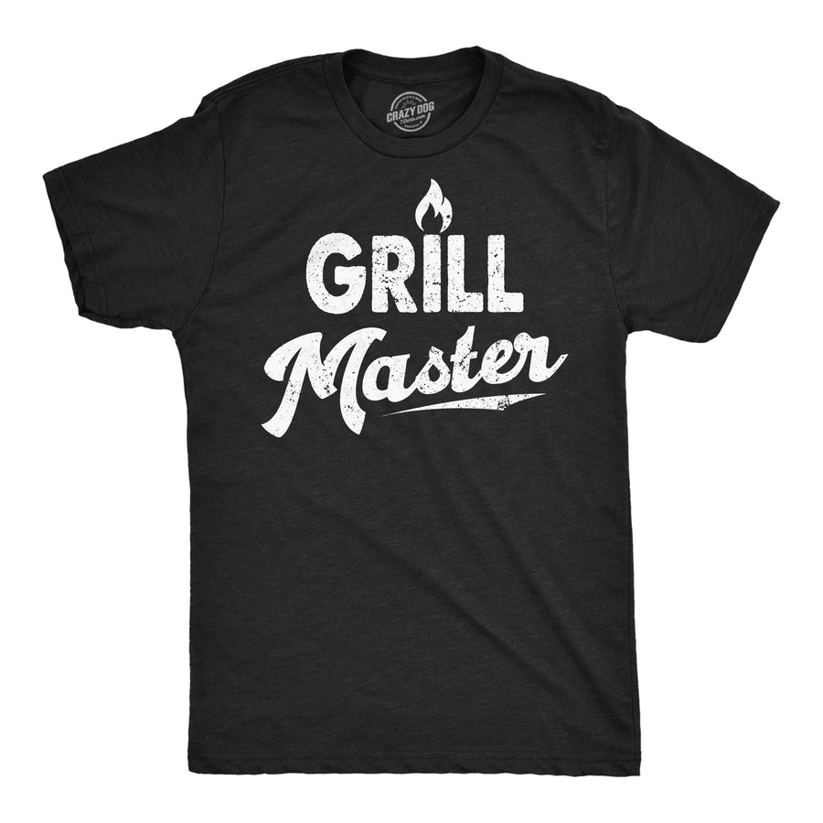 Funny Heather Black - Grill Master Grill Master Mens T Shirt Nerdy Fourth Of July food Tee