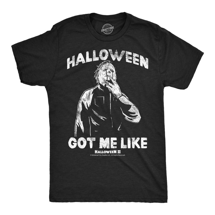 Funny Heather Black - Halloween Got Me Like Halloween Got Me Like Mens T Shirt Nerdy Halloween TV & Movies Tee