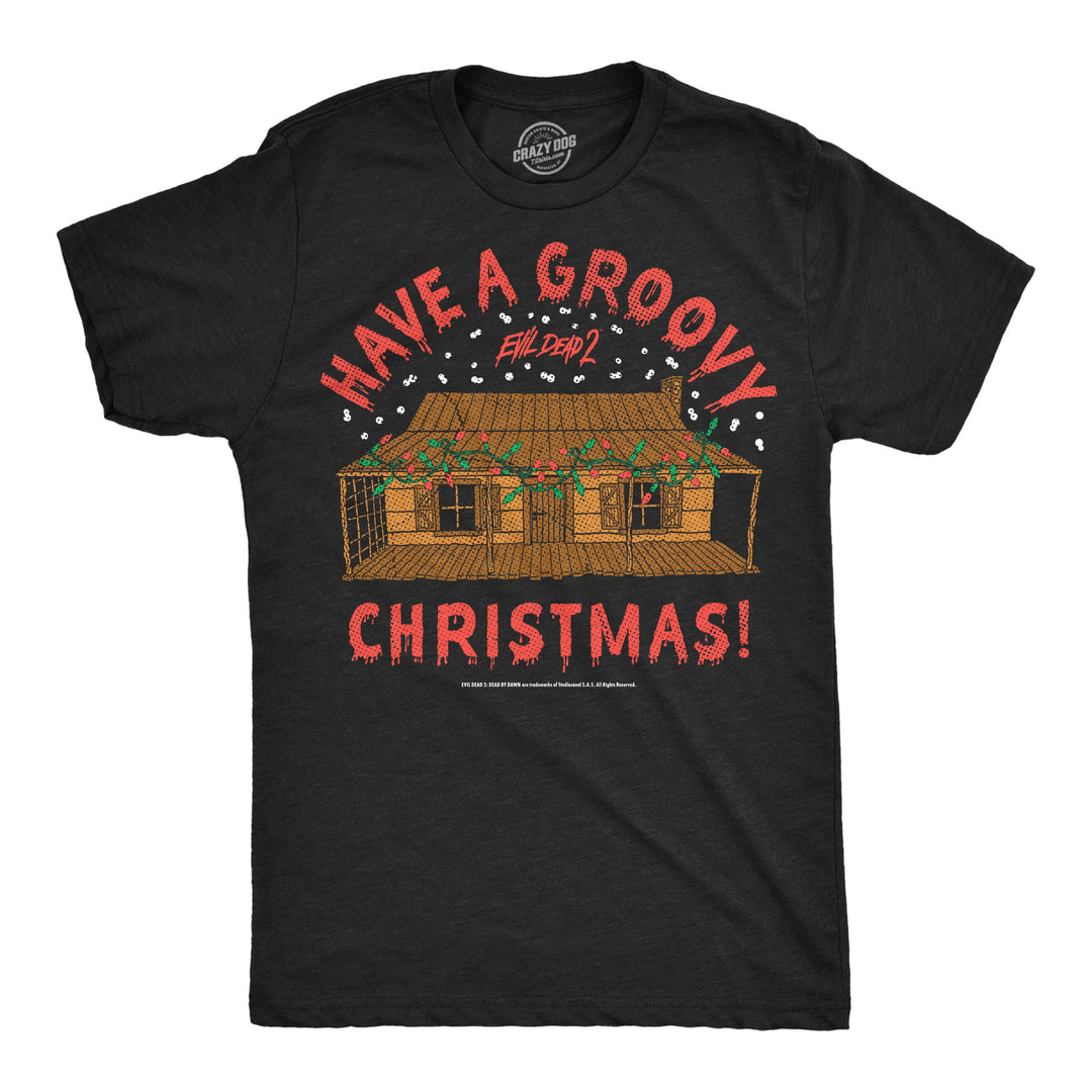 Funny Heather Black - Groovy Xmas Have A Groovy Christmas Mens T Shirt Nerdy Christmas TV & Movies Tee
