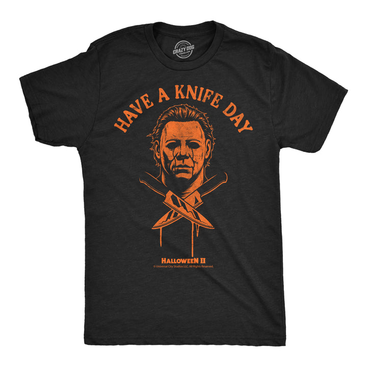 Funny Heather Black - Have Knife Day Have A Knife Day Mens T Shirt Nerdy Halloween TV & Movies Tee