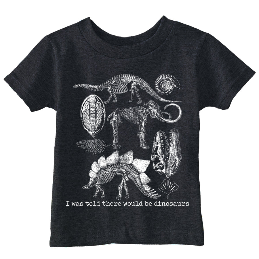 Funny Heather Black - Told Would Be Dinos I Was Told There Would Be Dinosaurs Toddler T Shirt Nerdy Dinosaur Tee