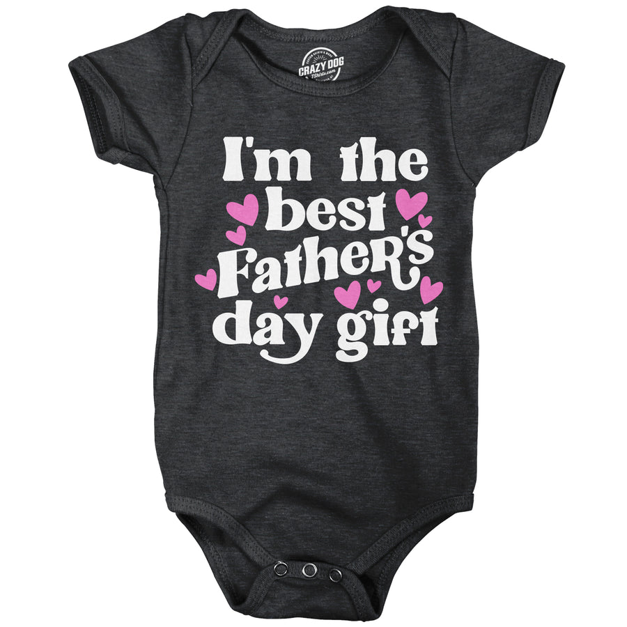 Funny Heather Black - Best Fathers Day Girl Im The Best Fathers Day Girl Onesie Nerdy father's Day Tee