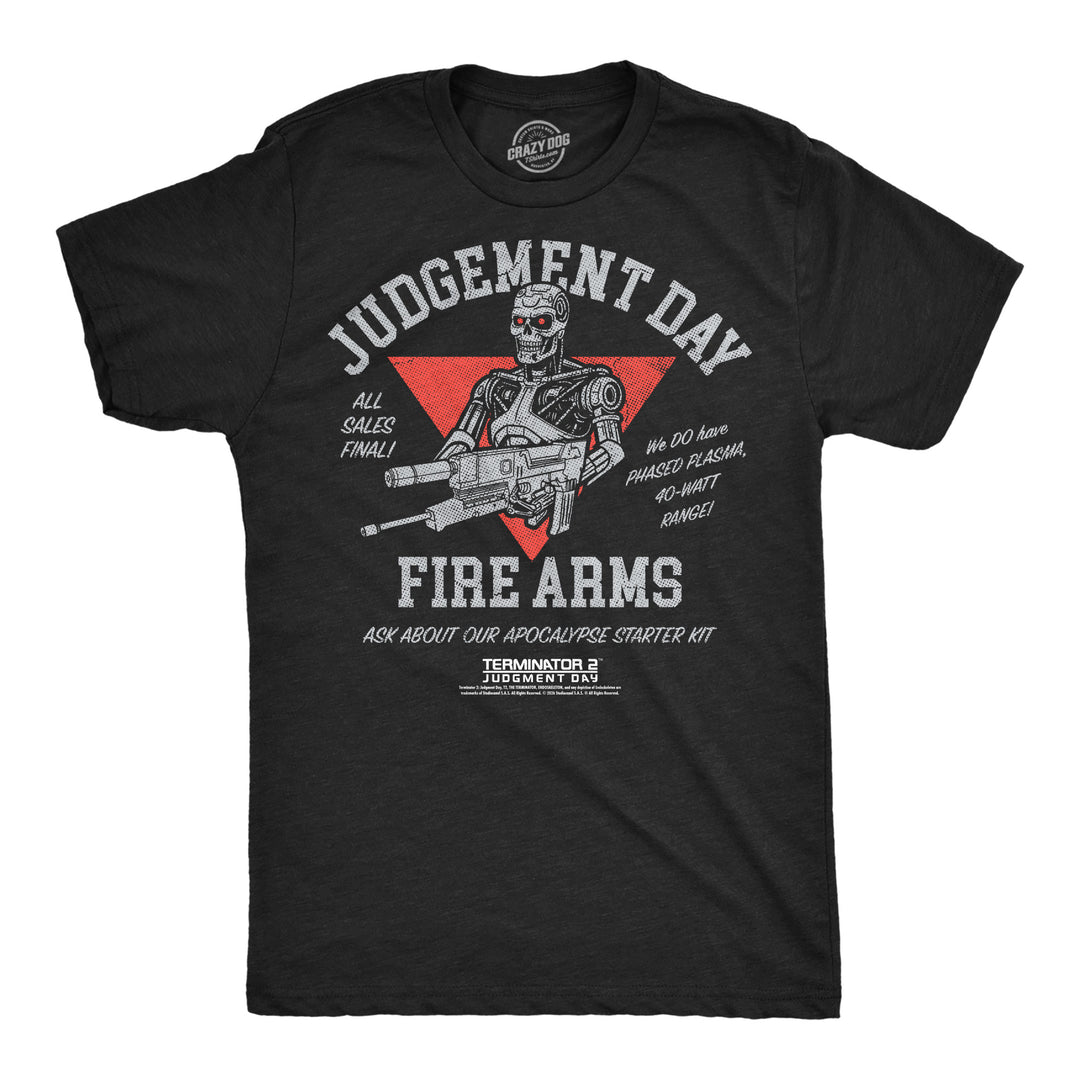 Funny Heather Black - Judgement Day Firearms Judgement Day Firearms Mens T Shirt Nerdy TV & Movies Tee