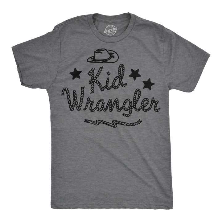 Funny Dark Heather Grey - Kid Wrangler Kid Wrangler Mens T Shirt Nerdy blank Tee