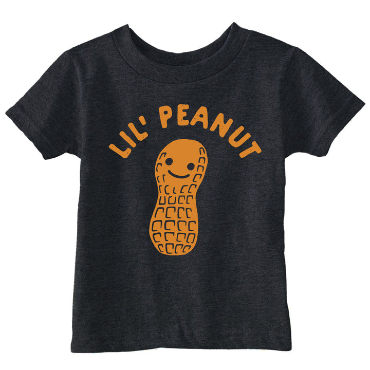 Funny Heather Black - Lil Peanut Lil Peanut Toddler T Shirt Nerdy food Tee