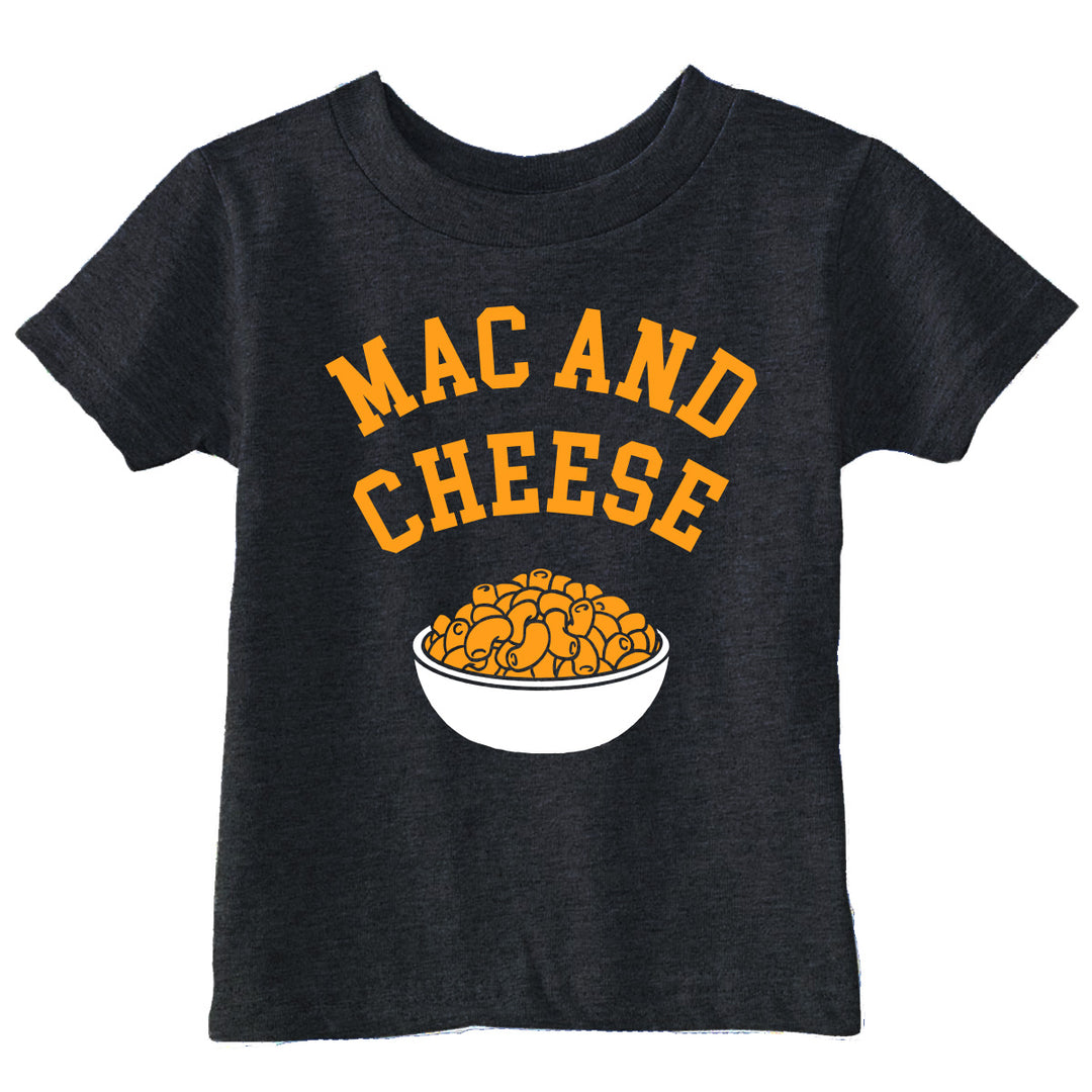 Funny Heather Black - Mac And Cheese Mac And Cheese Toddler T Shirt Nerdy food Tee