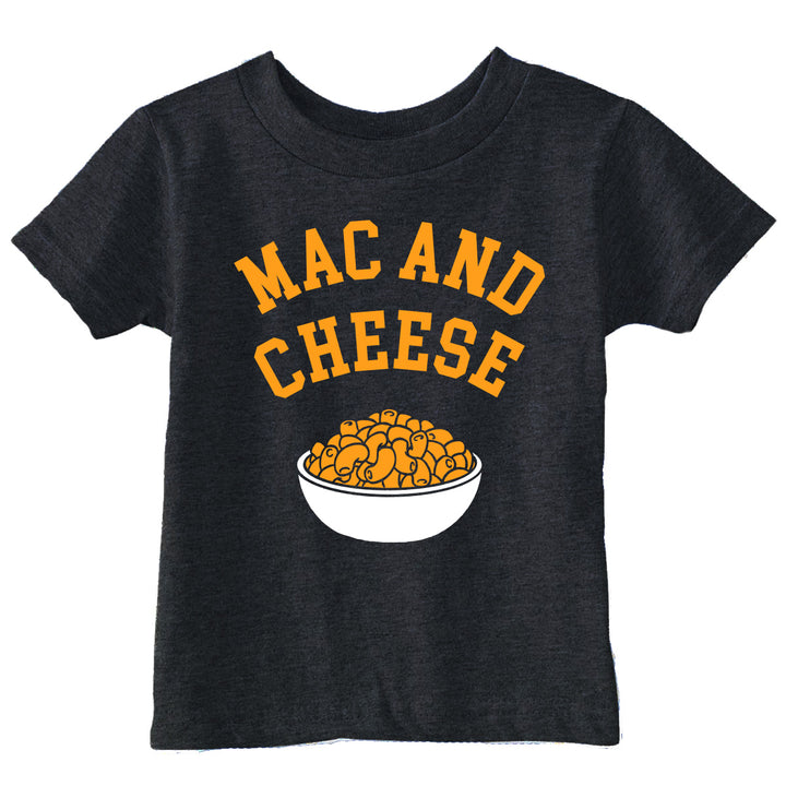 Funny Heather Black - Mac And Cheese Mac And Cheese Toddler T Shirt Nerdy food Tee