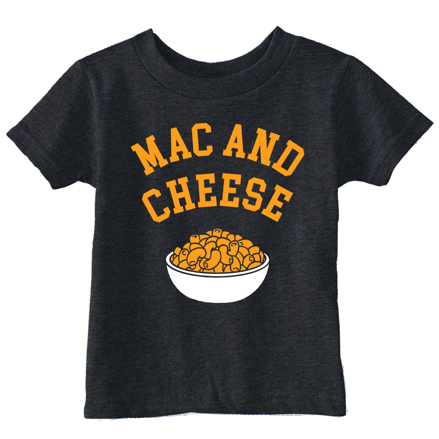 Funny Heather Black - Mac And Cheese Mac And Cheese Toddler T Shirt Nerdy food Tee