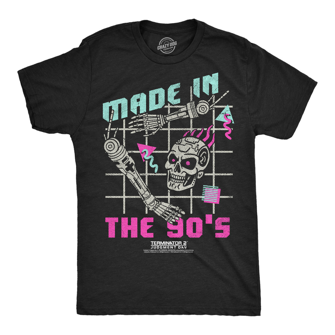 Funny Heather Black - Made In The 90s Terminator Made In The 90s Terminator Mens T Shirt Nerdy TV & Movies Tee