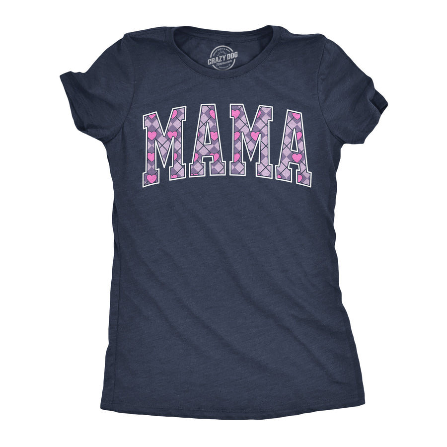 Funny Heather Navy - Mama Text Mama Text Womens T Shirt Nerdy Mother's Day Tee