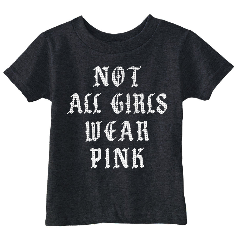 Funny Heather Black - Wear Pink Not All Girls Wear Pink Toddler T Shirt Nerdy blank Tee