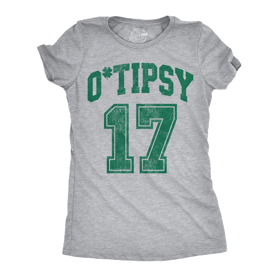 Funny Light Heather Grey - Otipsy Jersey Otipsy Jersey Womens T Shirt Nerdy Saint Patrick's Day drinking Tee