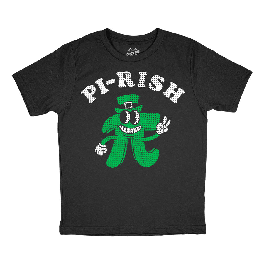 Funny Heather Black - Pi Rish Pi Rish Youth T Shirt Nerdy Saint Patrick's Day nerdy Tee