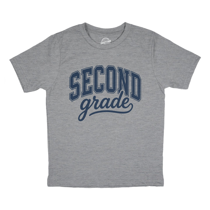 Funny Light Heather Grey - 2nd Grade Varsity 2nd Grade Varsity Letters Youth T Shirt Nerdy blank Tee