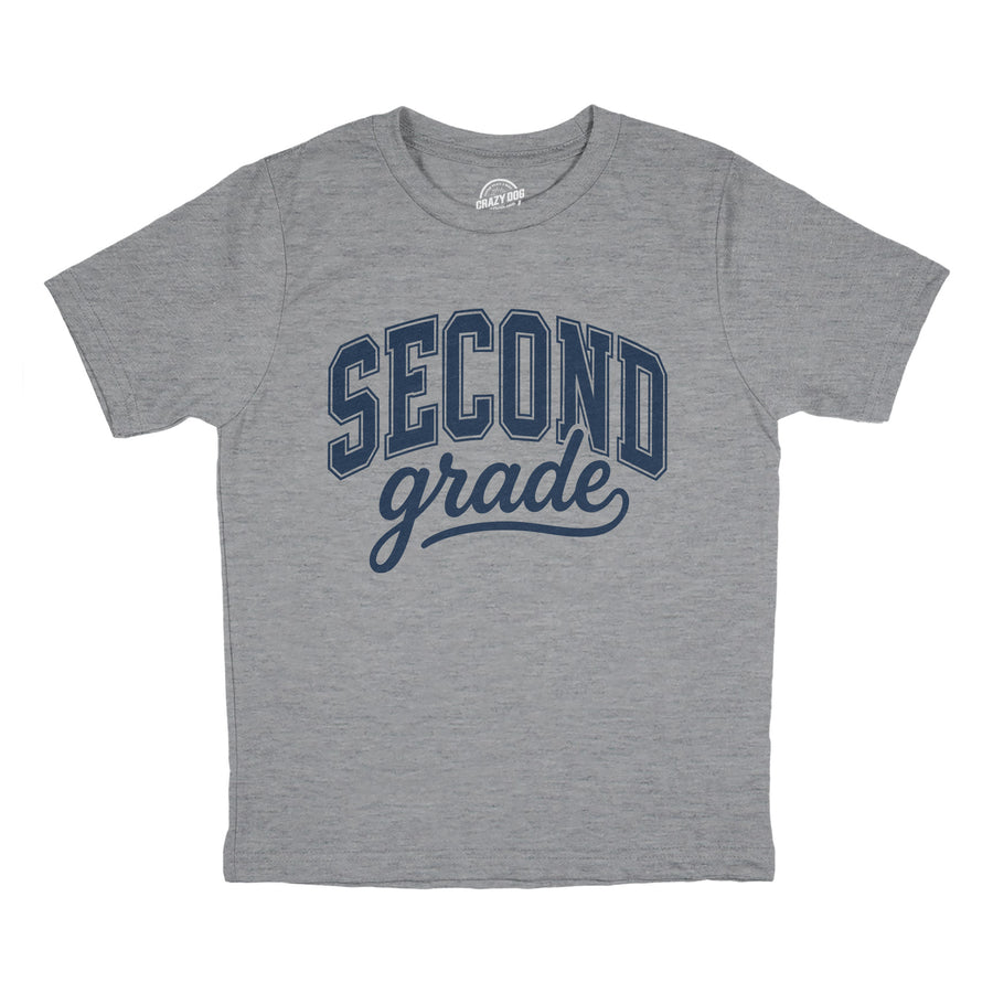 Funny Light Heather Grey - 2nd Grade Varsity 2nd Grade Varsity Letters Youth T Shirt Nerdy blank Tee