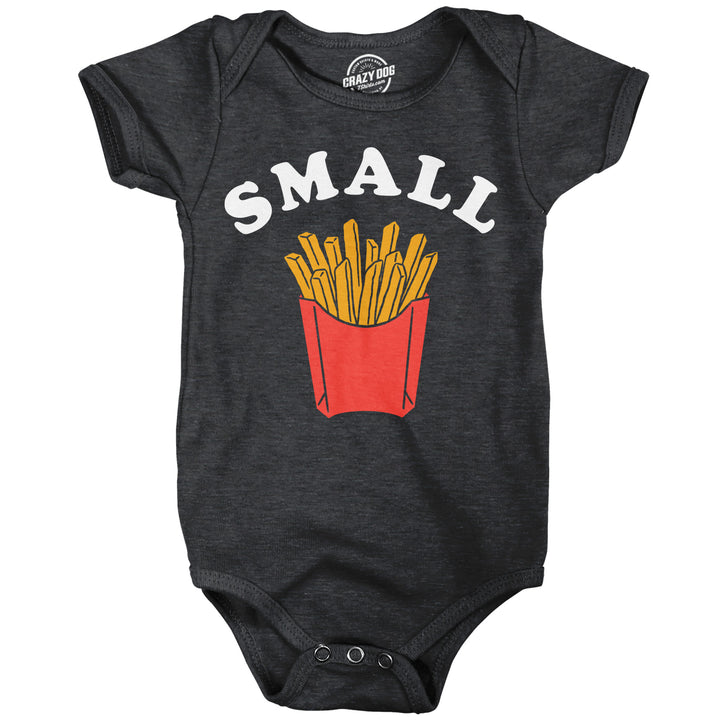 Funny Heather Black - Small Fry Small Fry Onesie Nerdy food Tee