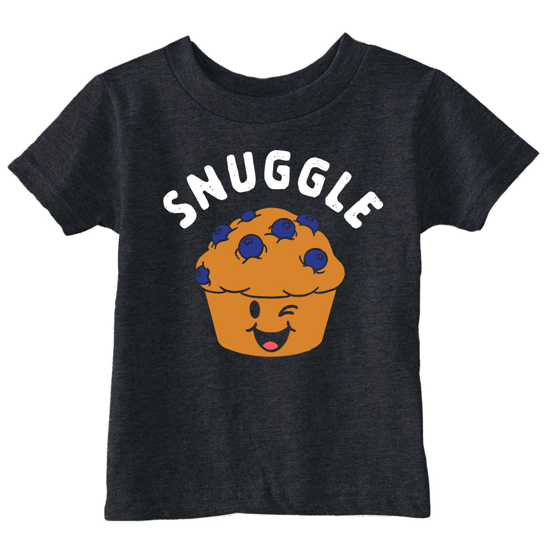 Funny Heather Black - Snuggle Muffin Snuggle Muffin Toddler T Shirt Nerdy food Tee