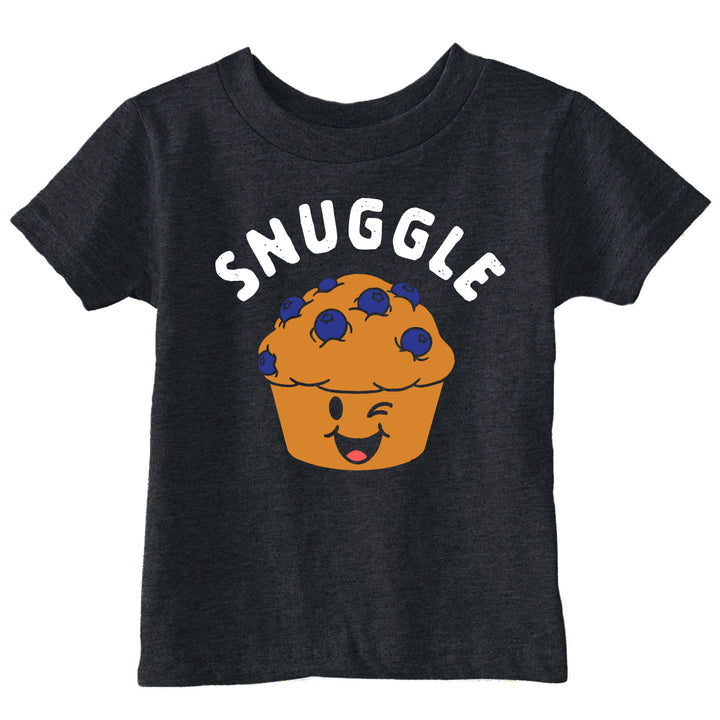 Funny Heather Black - Snuggle Muffin Snuggle Muffin Toddler T Shirt Nerdy food Tee