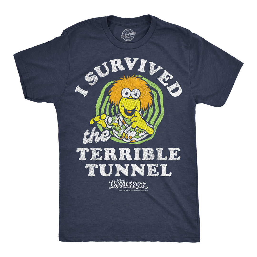 Funny Heather Navy - Survived Terrible Tunnel I Survived The Terrible Tunnel Mens T Shirt Nerdy TV & Movies retro Tee