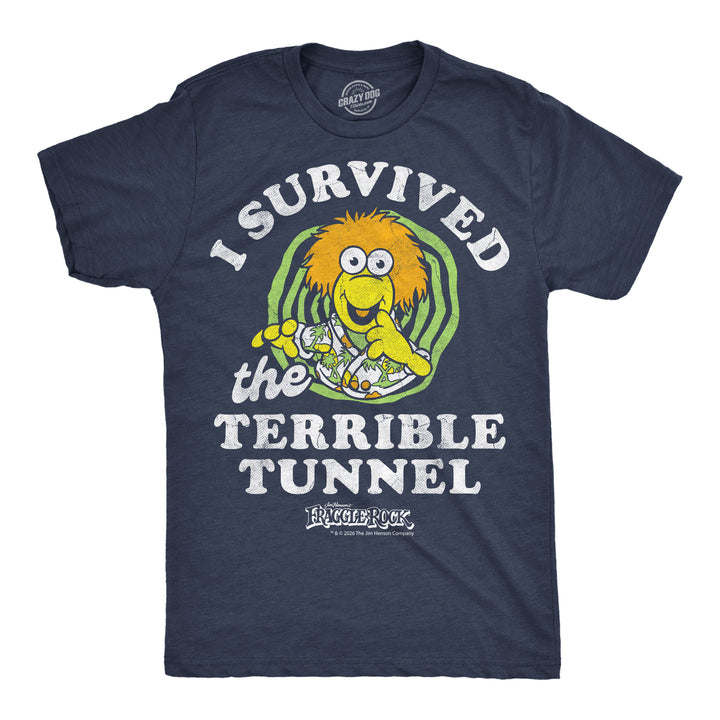 Funny Heather Navy - Survived Terrible Tunnel I Survived The Terrible Tunnel Mens T Shirt Nerdy TV & Movies retro Tee