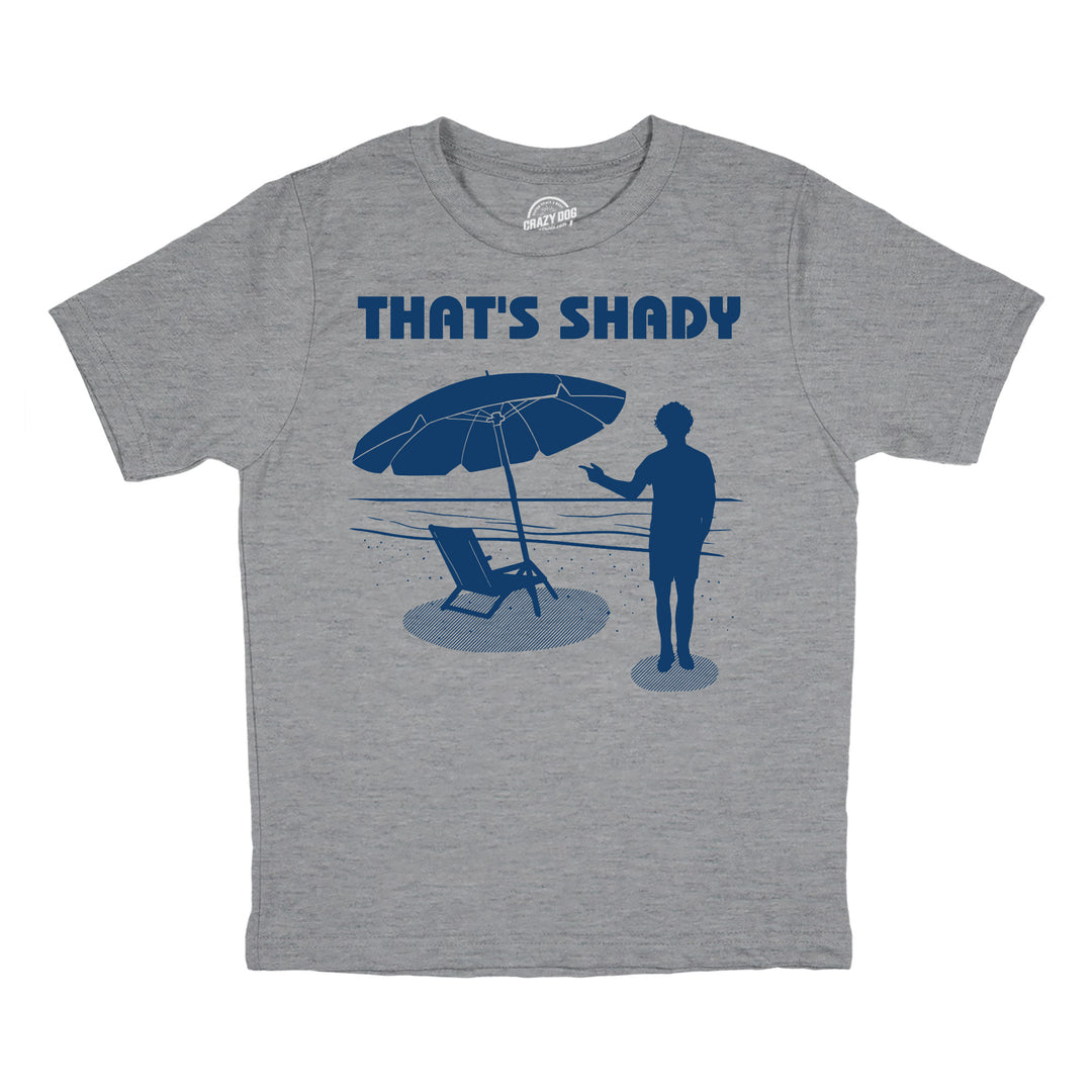 Funny Light Heather Grey - Thats Shady Thats Shady Youth T Shirt Nerdy Vacation Tee