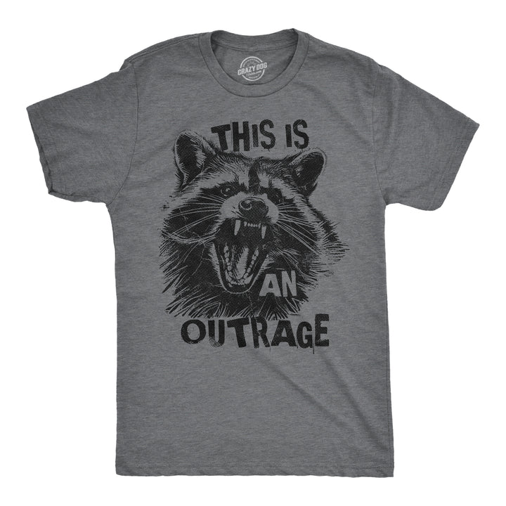 Funny Dark Heather Grey - Outrage This Is An Outrage Mens T Shirt Nerdy animal Tee