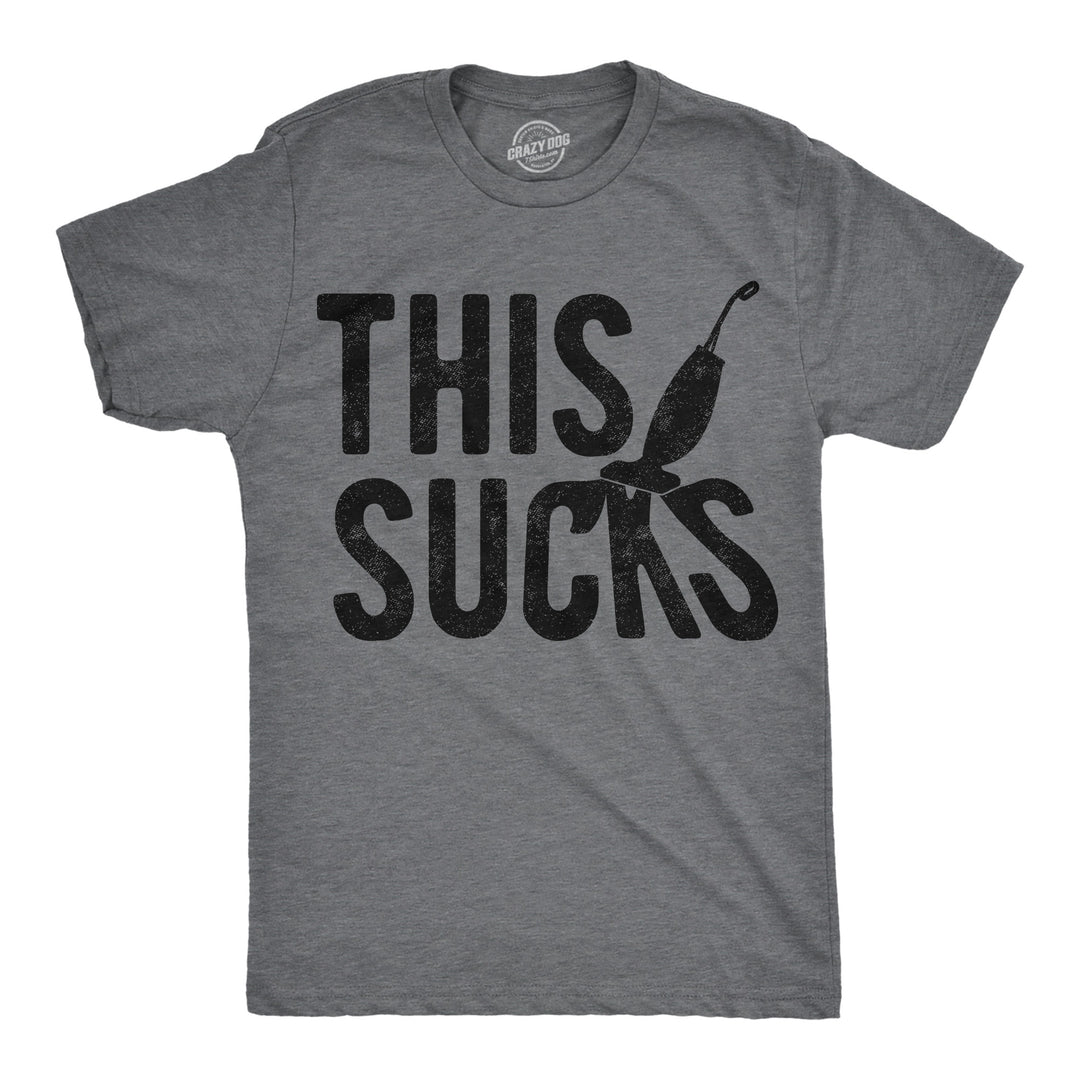 Funny Dark Heather Grey - This Sucks Vacuum This Sucks Vacuum Mens T Shirt Nerdy blank Tee