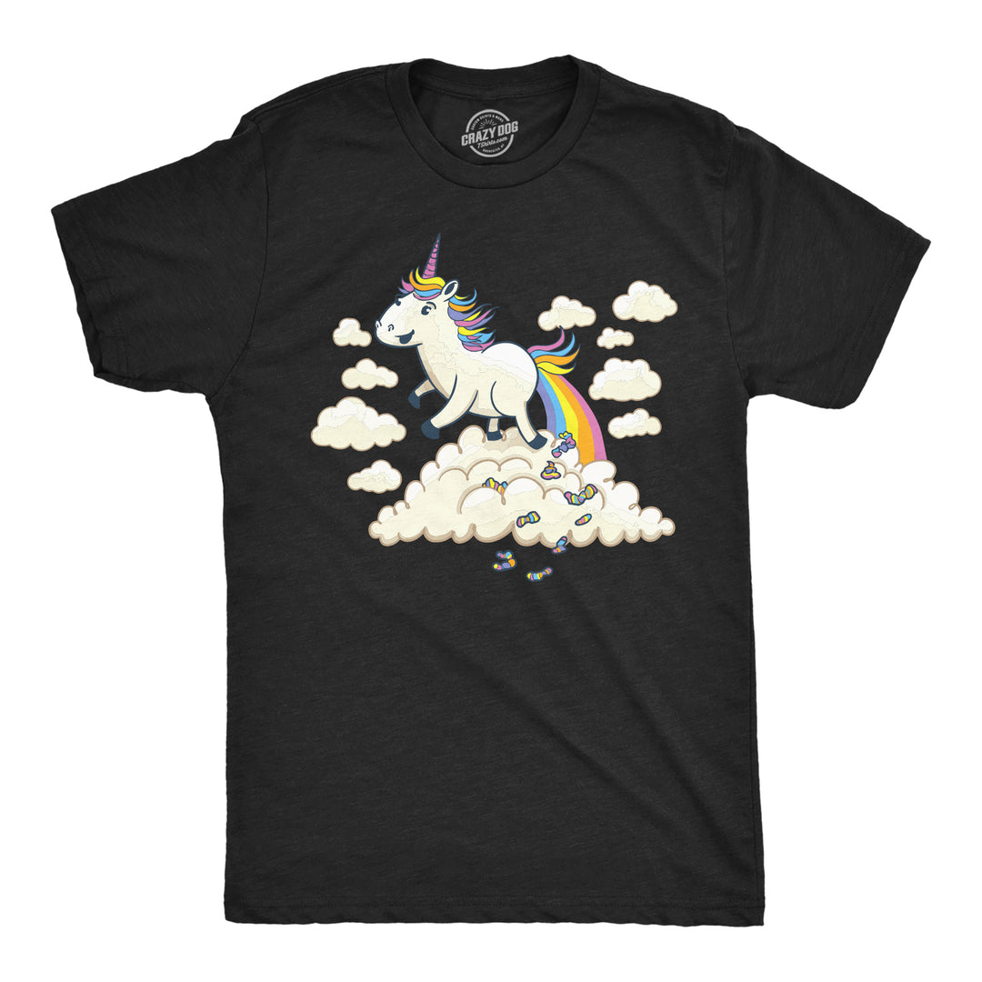 Funny Heather Black - Unicorn Poop Unicorn Poop Mens T Shirt Nerdy unicorn toilet Tee