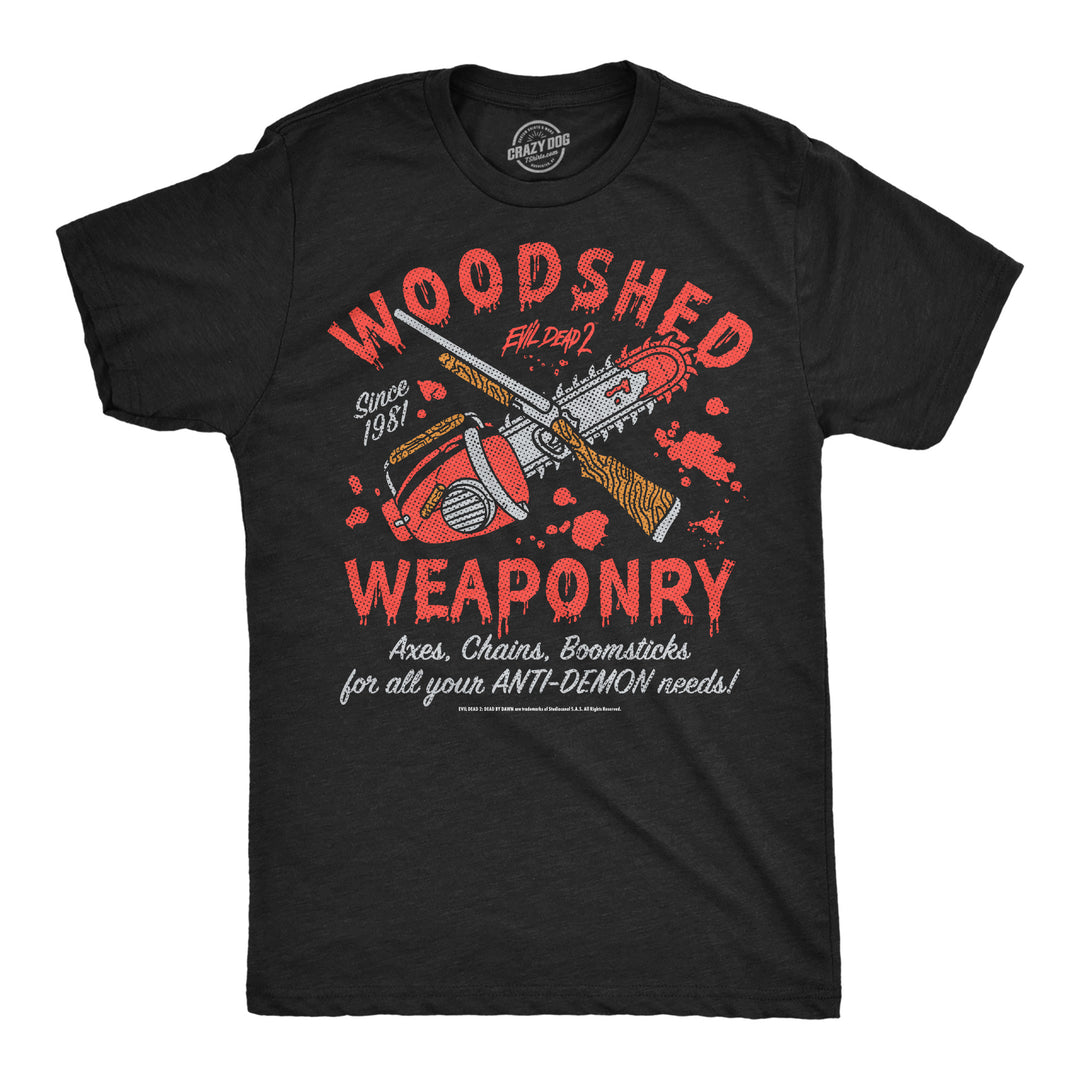 Funny Heather Black - Woodshed Weaponry Woodshed Weaponry Mens T Shirt Nerdy Halloween TV & Movies Tee