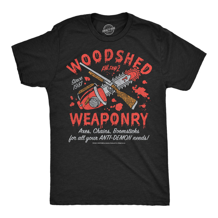 Funny Heather Black - Woodshed Weaponry Woodshed Weaponry Mens T Shirt Nerdy Halloween TV & Movies Tee