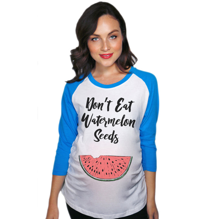 Funny Royal Don't Eat Watermelon Seeds raglan Nerdy Sarcastic Tee