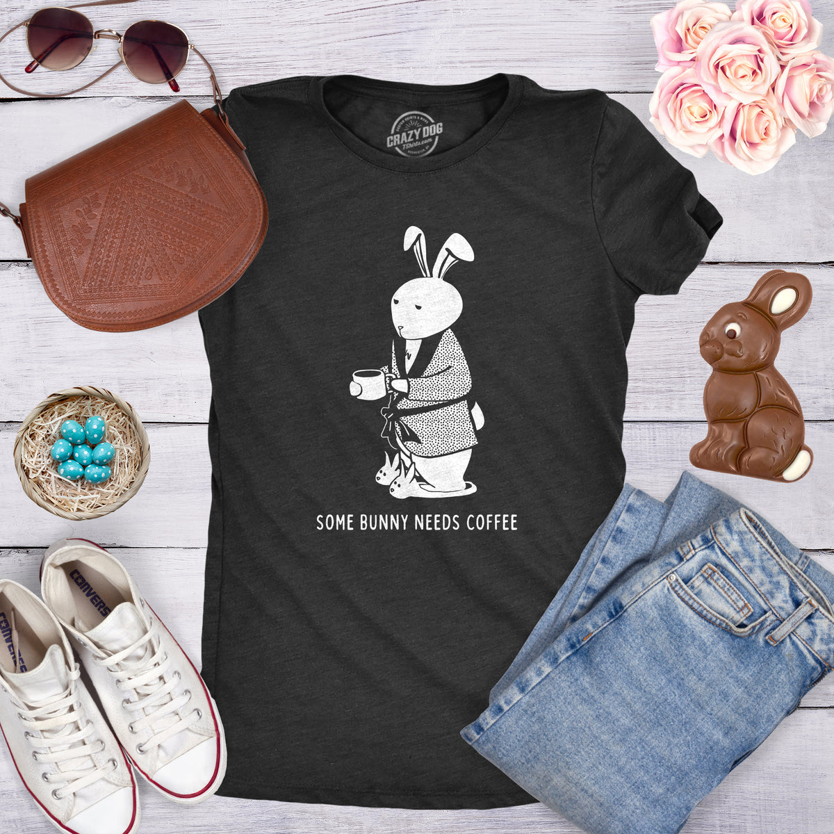 Some Bunny Needs Coffee Women&#39;s T Shirt
