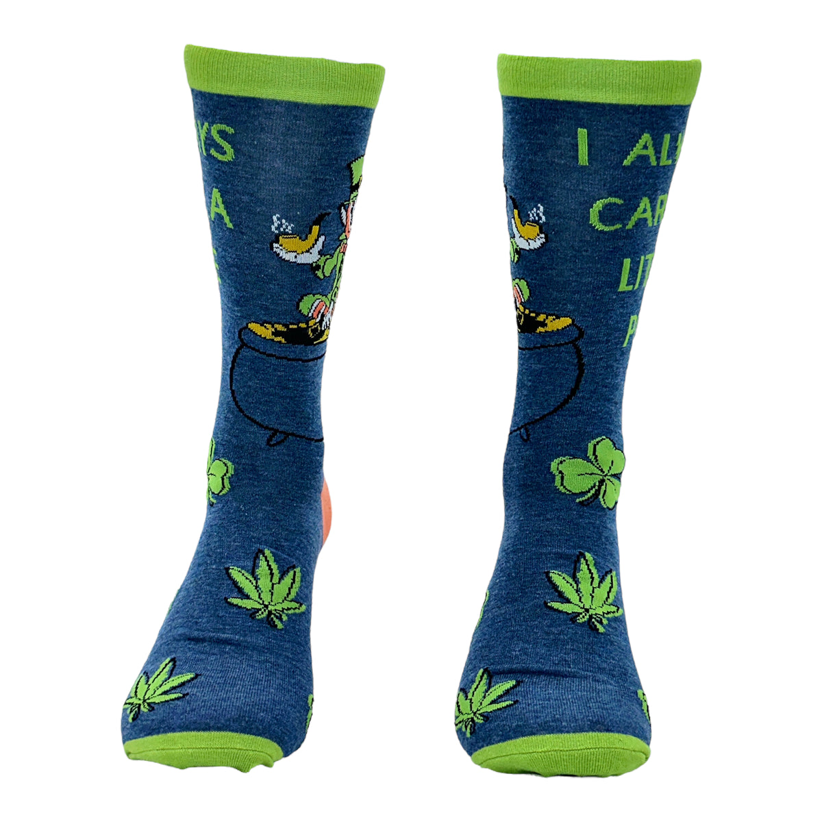 Mens Funny Socks I Always Carry A Little Pot St Patricks Day Sock For Men