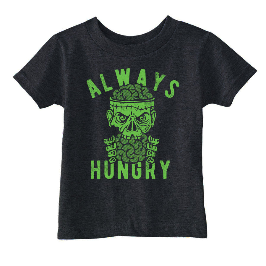 Funny Heather Black - Always Hungry Always Hungry Zombie Toddler T Shirt Nerdy Halloween Zombie Tee