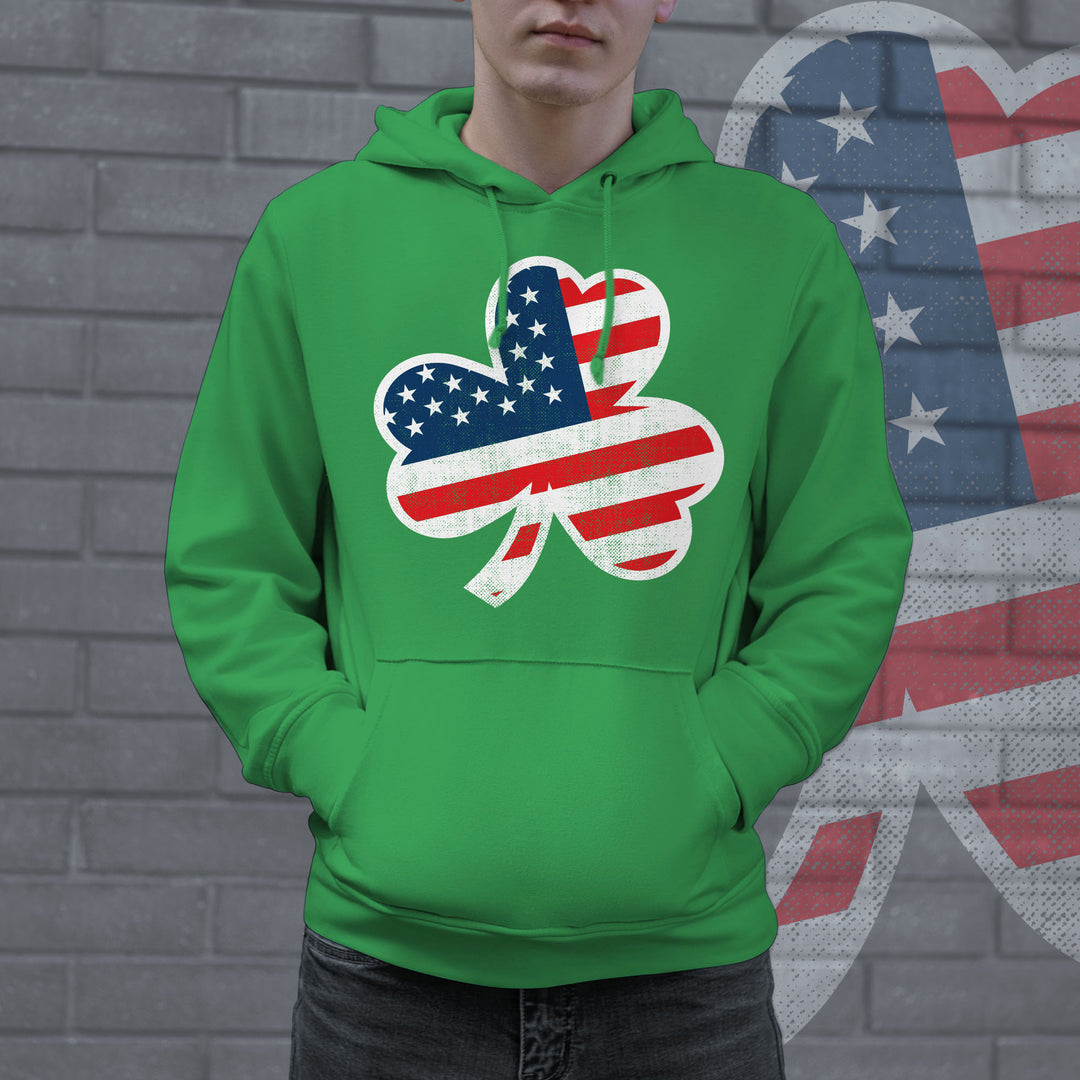American Flag Shamrock Hoodie