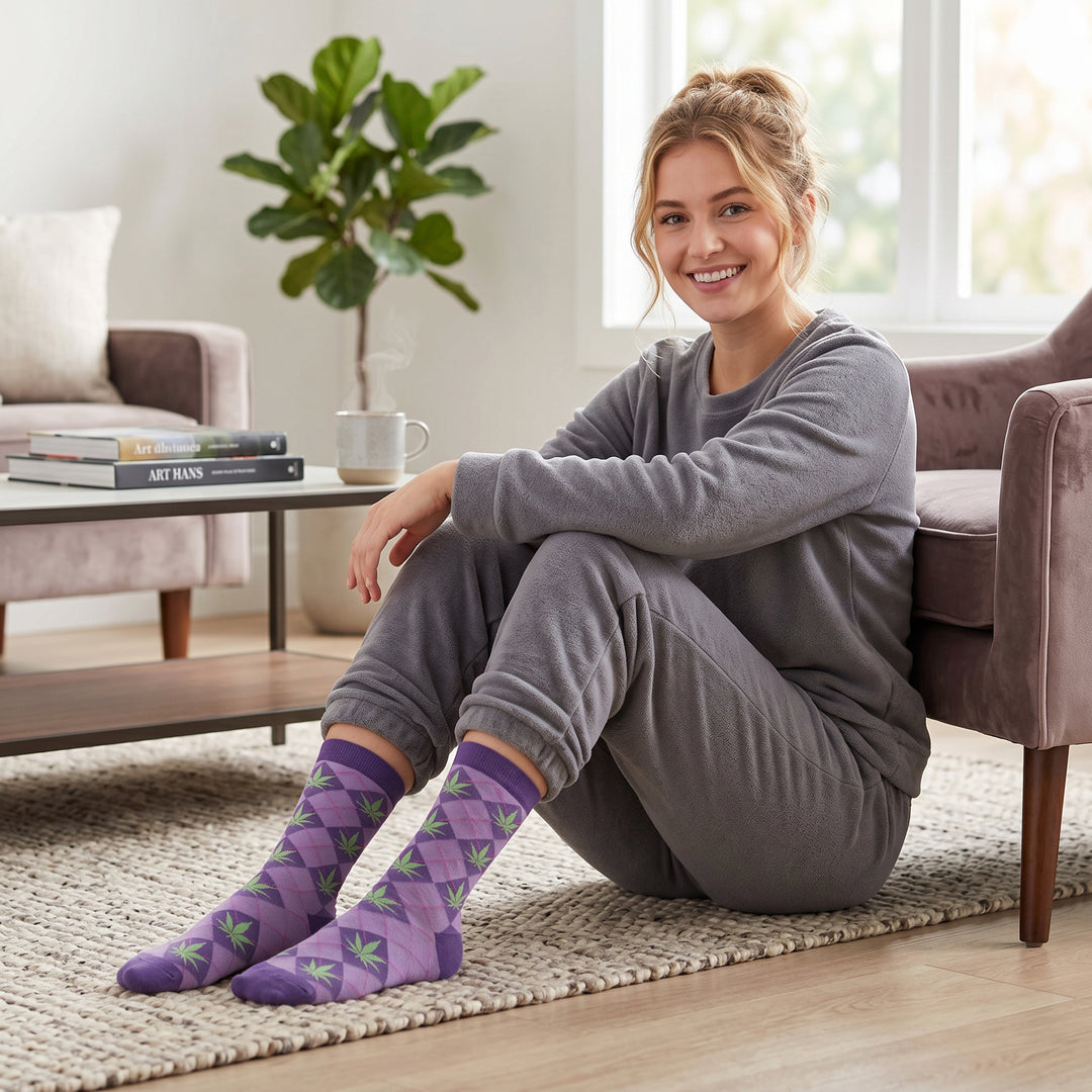 Women's Argyle Weed Socks