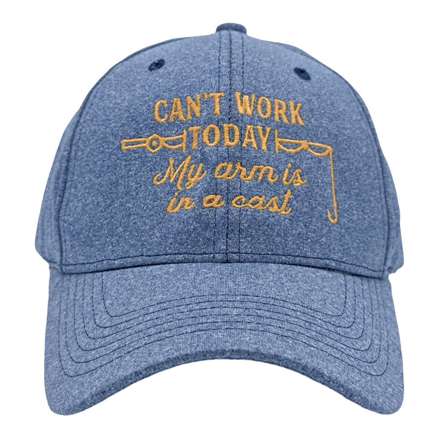 Funny Can't Work Today My Arm Is In A Cast Nerdy Father's Day Fishing Tee
